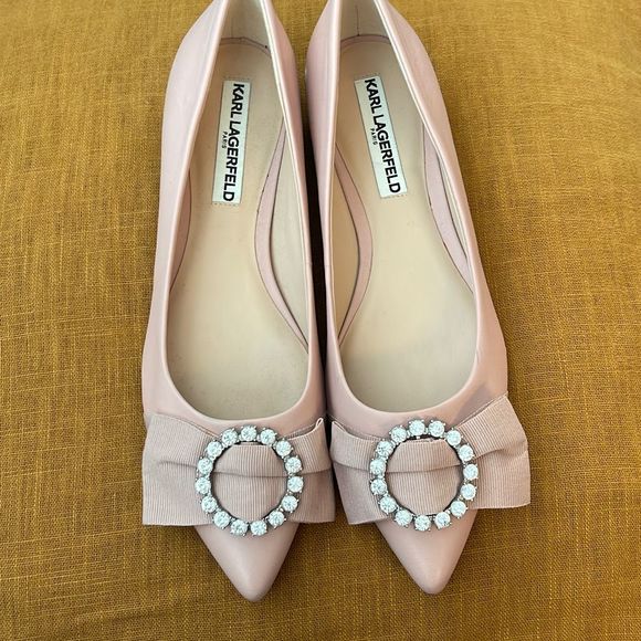 Karl Lagerfeld Paris blush flats - Picture 1 of 4